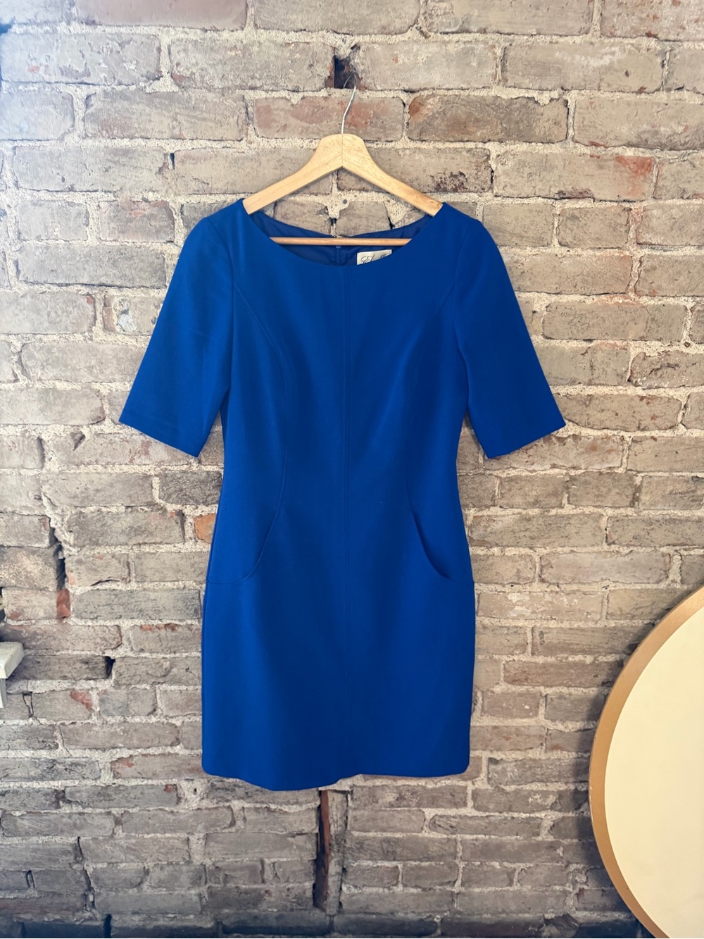 Eliza J Royal Blue Short-Sleeve Mini Dress